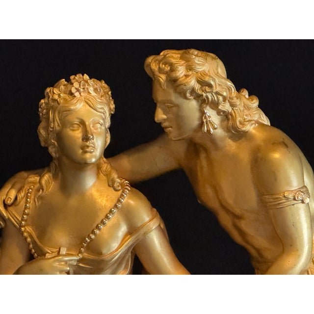 Clock 1830 French Louis Philippe Gold Ormolu Bronze Antique For Sale - Image 6 of 18