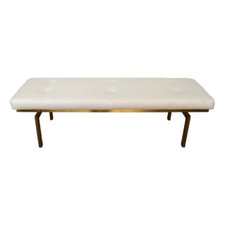 Mid-Century Modern Style Aluminum Brass Bench For Sale
