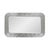 Encased in a bright silver frame with hammered texture, this mirror is equipped with d rings on the back for easy hanging....