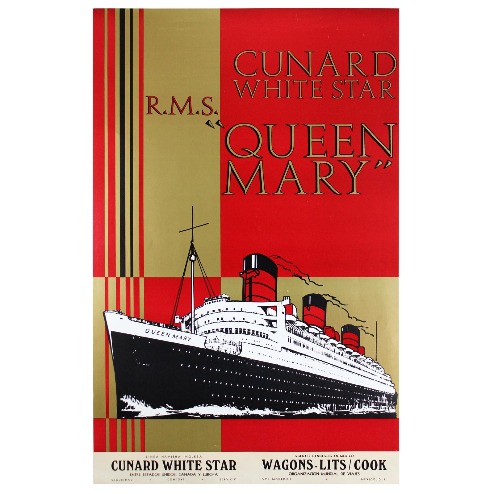 Original Queen Mary Art Deco1930s Poster Chairish