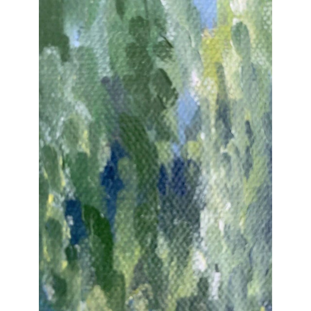 Green Contemporary Post-Impressionist Nature Scene Oil Painting For Sale - Image 8 of 13