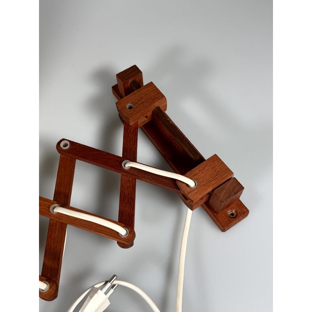 Danish Scissor Lamp in Teak, Denmark, 1960s For Sale - Image 12 of 18