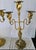 Mid 20th Century Two Vintage 3 Light Brass Metal churchAltar Candelabra Candlesticks 18" Decor For Sale - Image 5 of 12