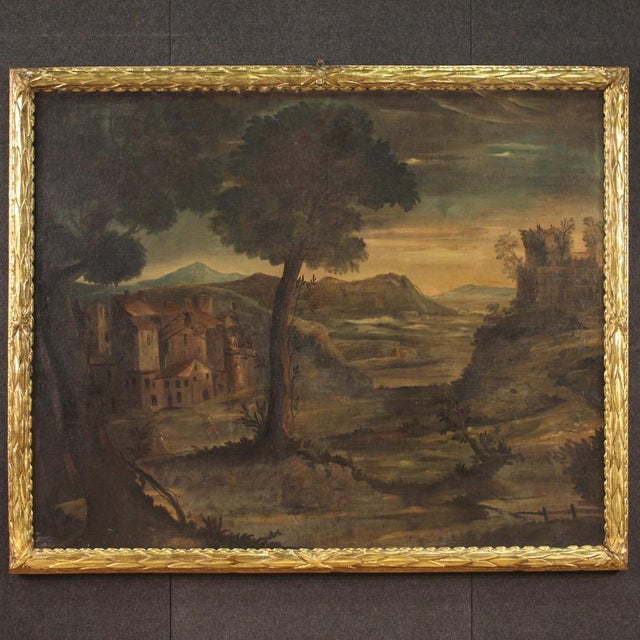 Italian Artist, Landscape, 1750, Oil on Canvas, Framed For Sale - Image 16 of 16