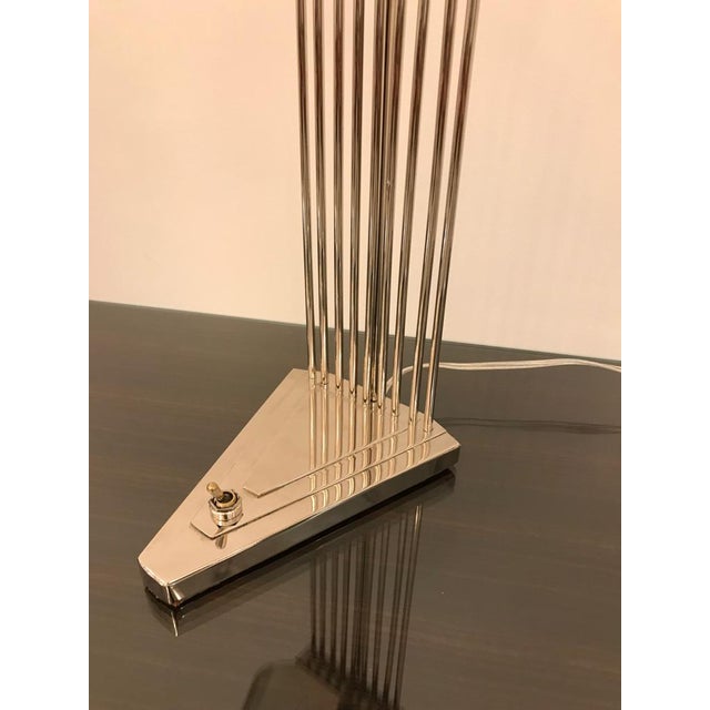 Metal French Art Deco Desk Lamp Signed by Gênet Et Michon For Sale - Image 7 of 13