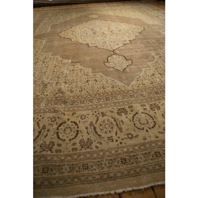 Antique Fine Distressed Tabriz Carpet - 10'2" x 13'4" For Sale - Image 12 of 16