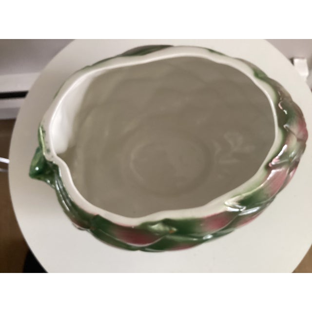 Early 21st Century Large Ceramic Artichoke Shape Covered Casserole Dish or Soup Tureen For Sale - Image 5 of 10