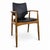 Scandinavian Leather & Teak Armchair For Sale - Image 5 of 5