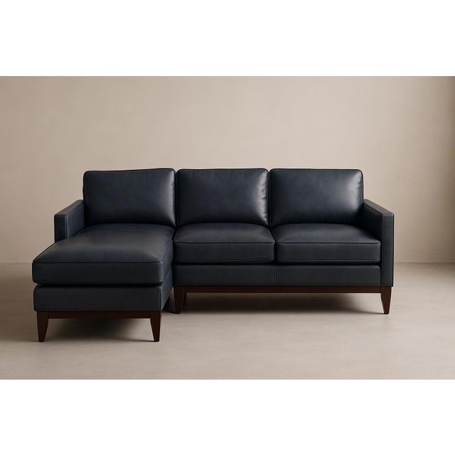 The Harlow Leather Dark Grey Modern Sectional from Paul Michael Company is the ultimate blend of sleek design and...
