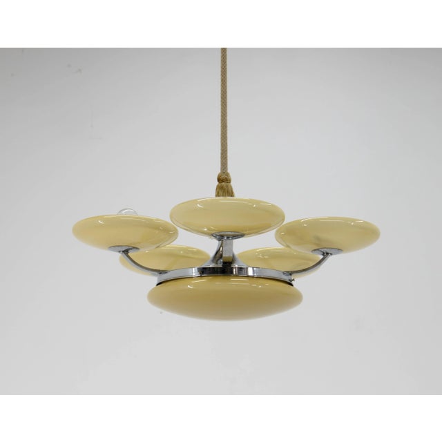 Large Art Deco Chandelier, 1930s For Sale - Image 3 of 14