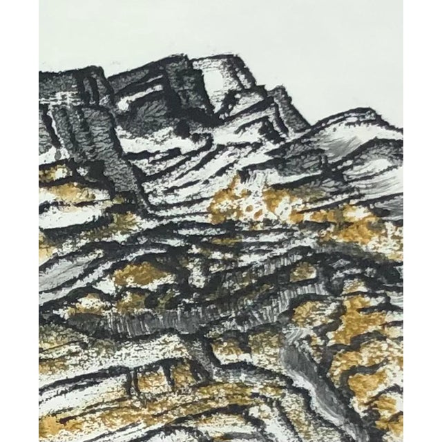 1970s J. Schranz, Montagne, 1975, Watercolor & Gouache on Paper For Sale - Image 5 of 8