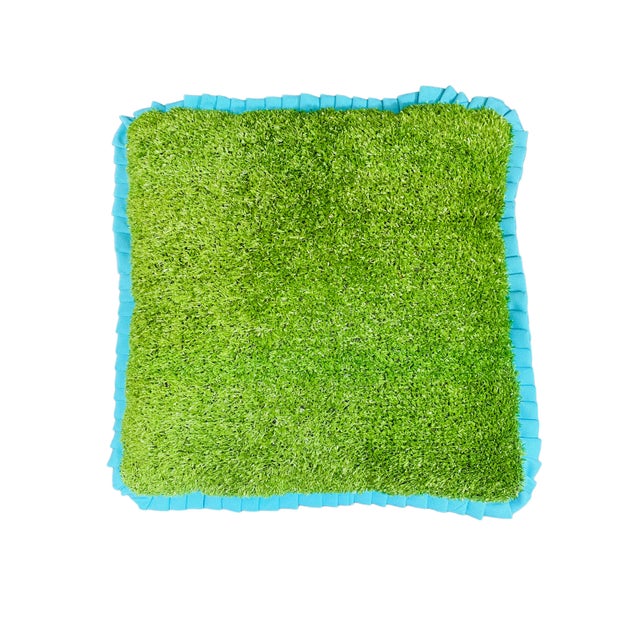 Transform your outdoor space into a lush oasis with our Artificial Turf Outdoor Pillows adorned with beautiful Turquoise...