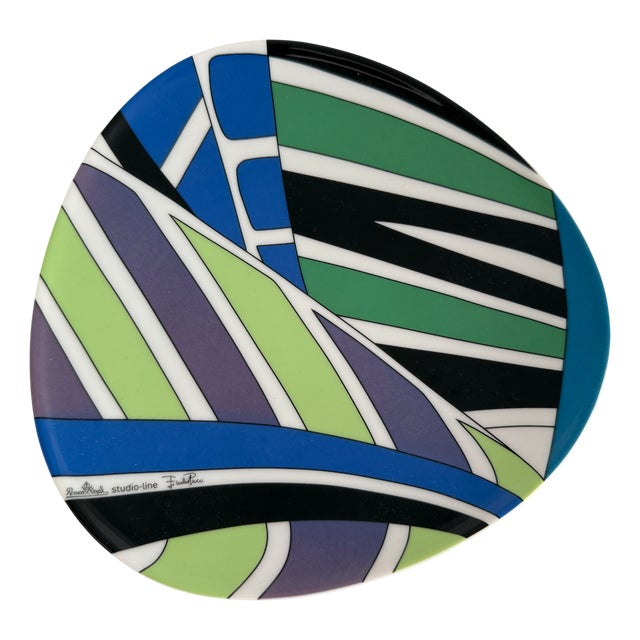#02 Palm Leaves Plate by Emilio Pucci for Rosenthal, 2000s For Sale