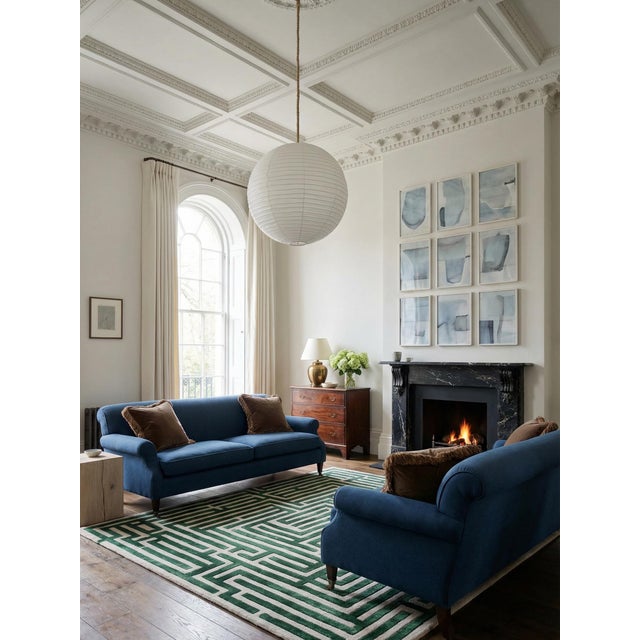 Not Yet Made - Made To Order Anatolia Hand-Tufted Maze Rug, Boxwood Green, 4x6 For Sale - Image 5 of 6