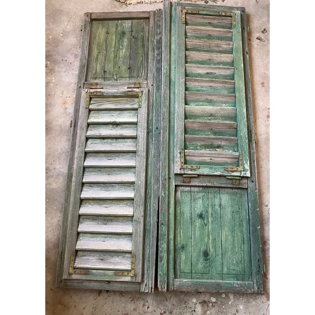 Late 19th Century French Rustic Shutter Doors For Sale - Image 4 of 13