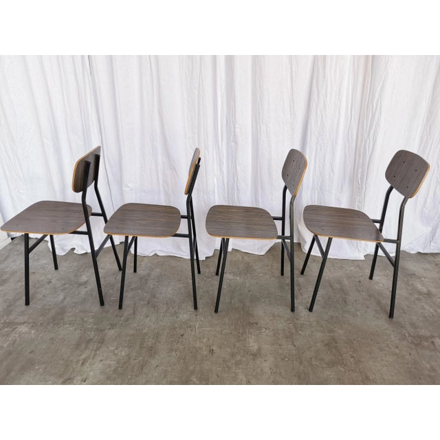 Vintage Industrial School Chairs from STOL Kamnik, 1970s, Set of 4 For Sale - Image 9 of 18