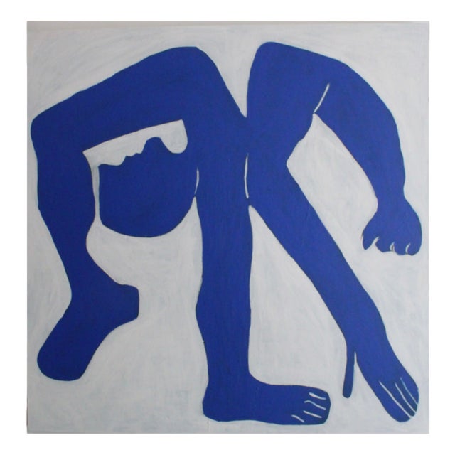Bodasca, The Blue Man, 2026, Acrylic Painting on Canvas For Sale