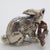 Vintage Italian Handmade Genuine Silver & Brass Rabbit Bunny Figurine Miniature For Sale - Image 4 of 10