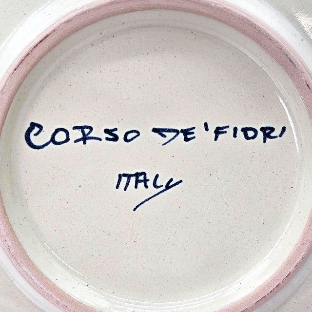 Vintage Corso Dei Fiori Casolare Cups & Saucers Set of 8 Italian Maiolica Painted For Sale - Image 18 of 18