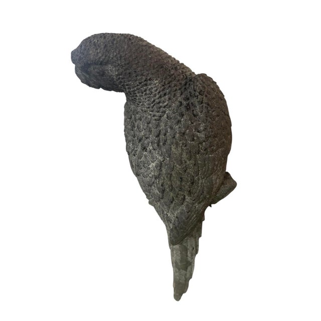 Vintage Cast Iron Parrot Wall Hanging Sculpture For Sale In West Palm - Image 6 of 11