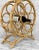 Vintage Coastal Boho Rattan Sculptural Bamboo 7-Bottle Wine Rack For Sale - Image 4 of 7
