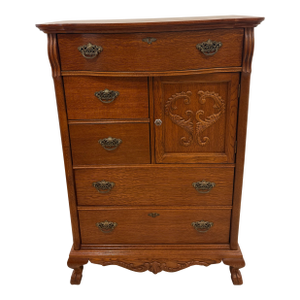 1980s Lexington Furniture Victorian Sampler Tall Dresser