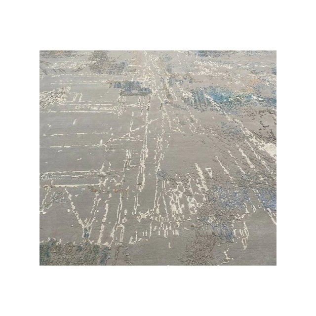 2010s Handwoven Modern Abstract Area Rug 12x15 For Sale - Image 5 of 7