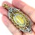 Hand Painted Porcelain Floral 18k Gold & Silver Antique Pin Pendant For Sale - Image 4 of 10