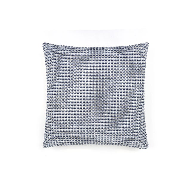Contemporary The House Of Scalamandré Heatherton Square Pillow In Navy For Sale - Image 3 of 3