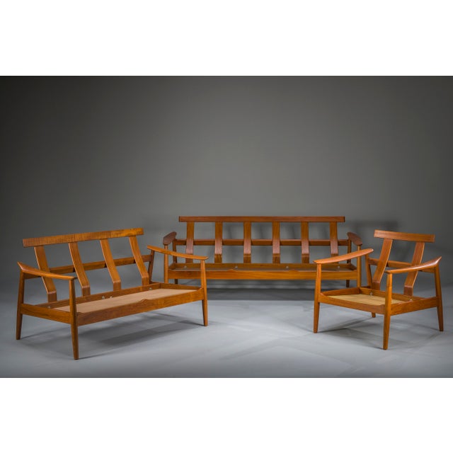 Mid-Century Modern Danish Modern Seating Set in Teak by Arne Vodder for France & Søn, 1960s, Set of 3 For Sale - Image 3 of 18