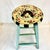 1970s 1970s Vintage Makenzie Childs' Style Arts & Crafts Painted Bunny Bar Stool For Sale - Image 5 of 7