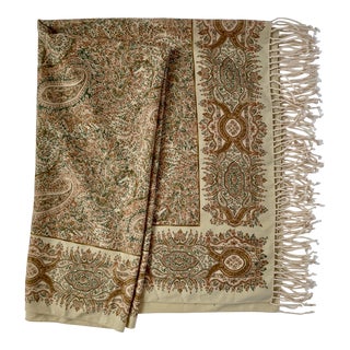 Ralph Lauren Home Fine Italian Wool Paisley Throwblanket or Table Cover - For Sale