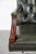 English Style Dark Green Cowhide and Wooden Chesterfield Swivel Desk Chair For Sale - Image 11 of 18