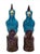 Chinoiserie Vintage Chinoiserie Turquoise and Purple Glazed Parrot or Cockatoo Sculptures For Sale - Image 3 of 7