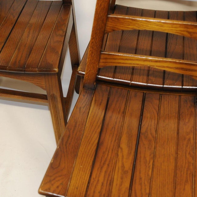 Vintage Arts and Crafts Style Dining Chairs from Webber, 1950s, Set of 4 For Sale - Image 6 of 15