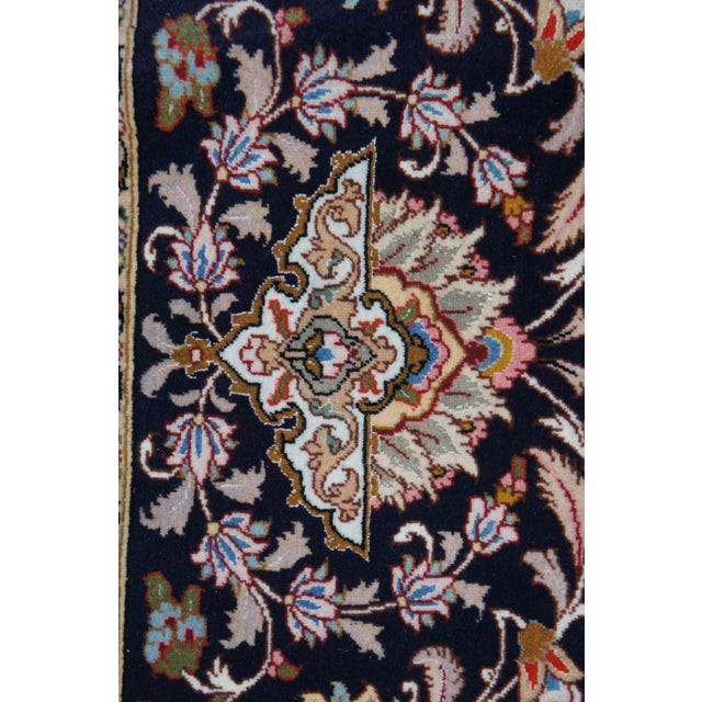 Mid 20th Century Very Fine Silk & Wool Floral All Over Red Medallion Birds Area Rug Carpet 13' X 10' For Sale - Image 10 of 12