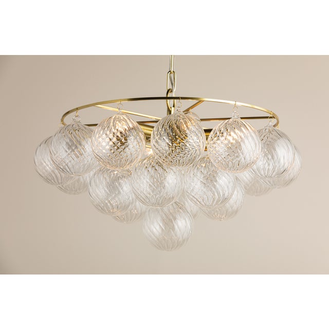 Brass Mitzi Mimi 22.5 in. 6 Light Chandelier in Aged Brass Finish For Sale - Image 8 of 9