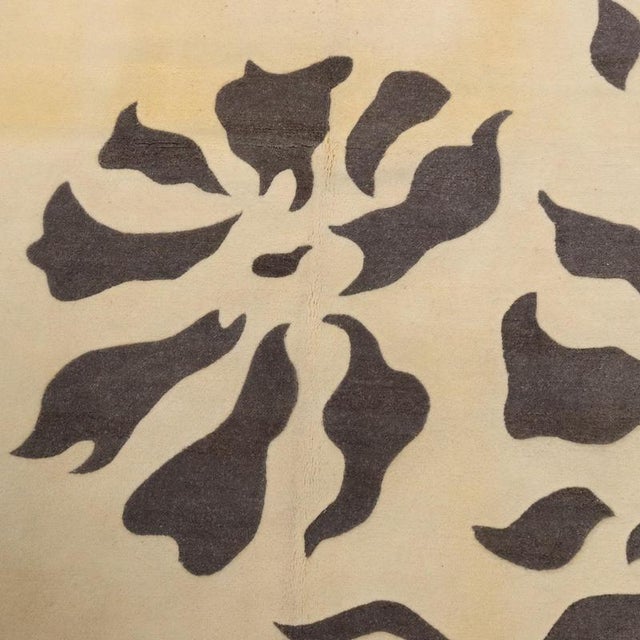 Sartori Floral Rug in Wool, Italy For Sale - Image 4 of 8