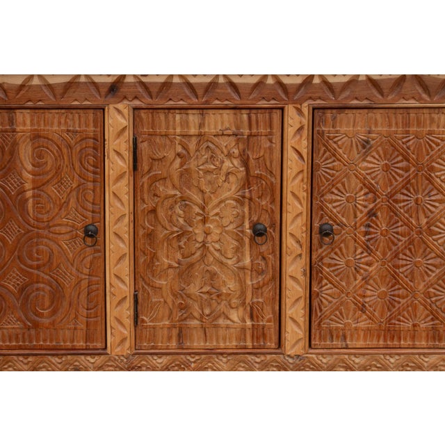 120" Long Coromandel Coast Carved Sideboard For Sale - Image 4 of 12