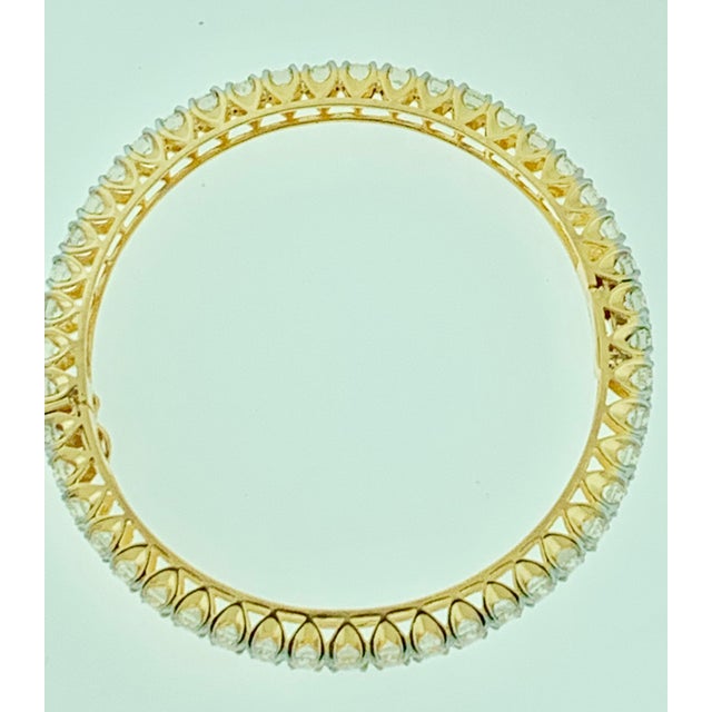 Transparent 30 Pointer Each, 14 Ct Single Line Eternity 18 Kt Gold & Diamond Bangle, Single For Sale - Image 8 of 18