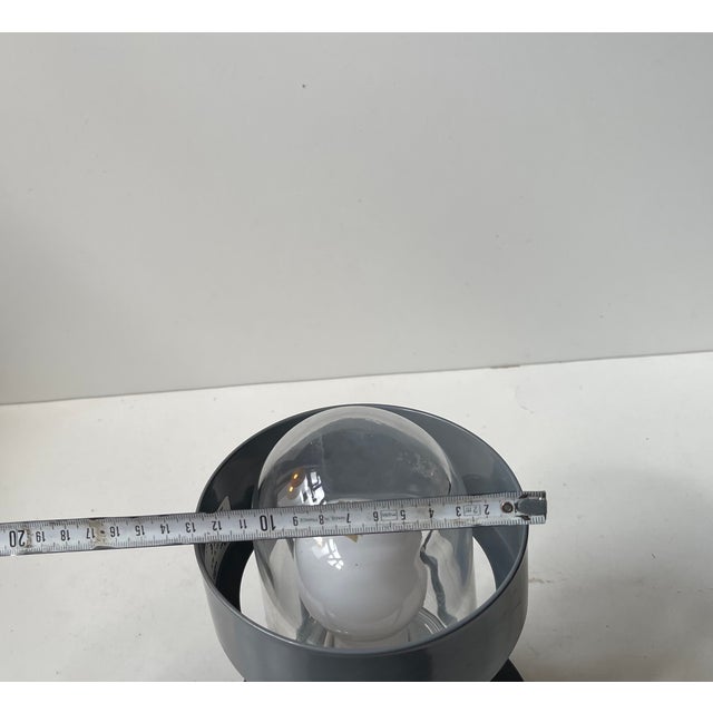 Gray Louis Poulsen Grey Minimalist Wall or Ceiling Lamp for Outdoors or Bathroom, Danish Design by Jens Møller Jensen For Sale - Image 8 of 10