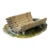 Antique Majolica Asparagus Server Set, Ceramic Drainer & Platter, French Country Kitchen, Green Glaze Serving Dish For Sale