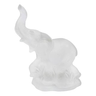 Vintage Glass Elephant, 1970s For Sale