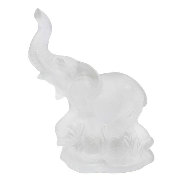 Vintage Glass Elephant, 1970s For Sale