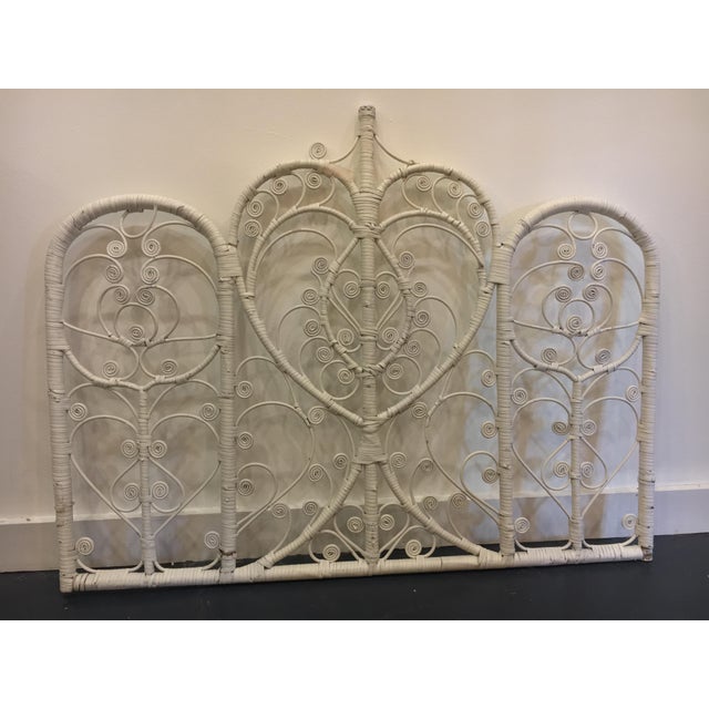 Boho Chic Twin Size WIcker Peacock Headboard Chairish