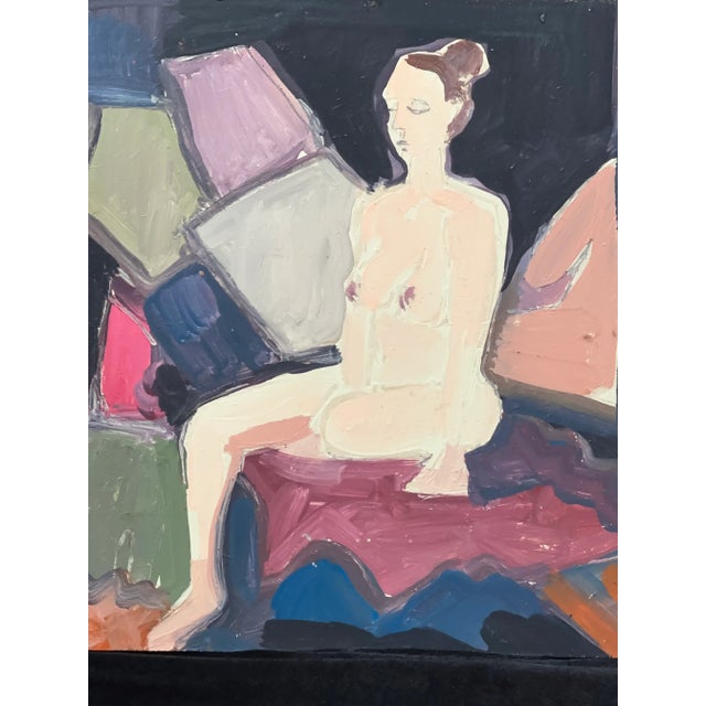Figure on Panel Original Expressionist Painting James Hartman For Sale - Image 4 of 4