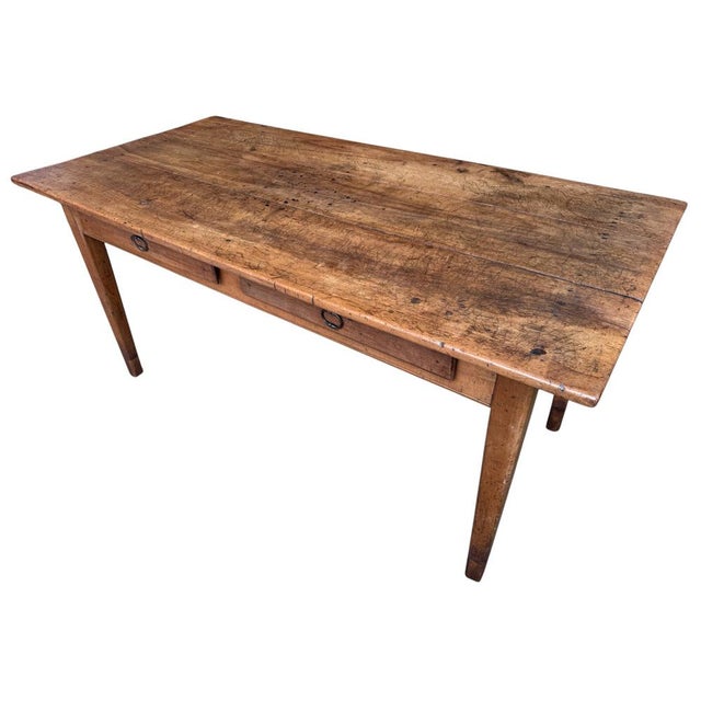 Louis Philippe Farmhouse Table in Cherry Wood, 1880 For Sale - Image 10 of 18
