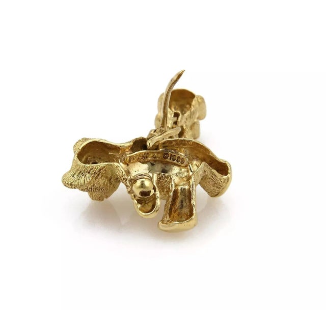 Tiffany and Co. Tiffany & Co. Diamond Sapphire 18k Gold Mother & Little Bear Pin Brooch For Sale - Image 4 of 6