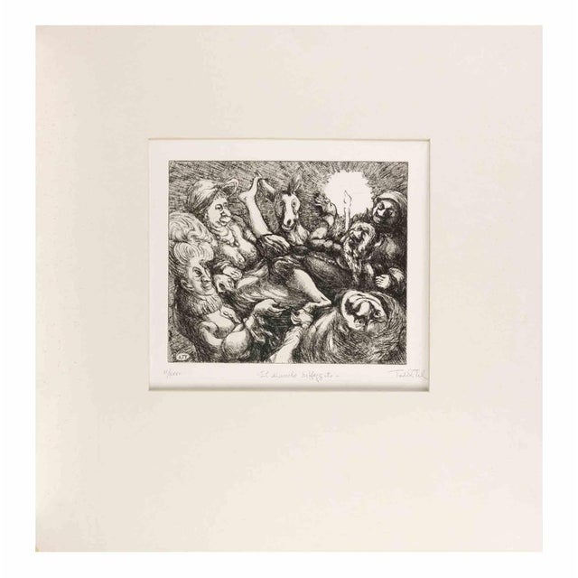 Etching realized in 1990s. Hand signed and numbered in pencil. Edition of 35, in roman numbers. Very Good condition,...