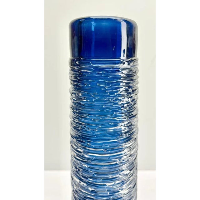 1960s Vintage Swedish Textured Glass Vase from Bengt Edenfalk, 1960 For Sale - Image 5 of 9
